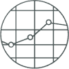 Measurable Impact line graph icon